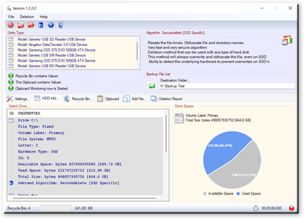 HDD Info Available Space